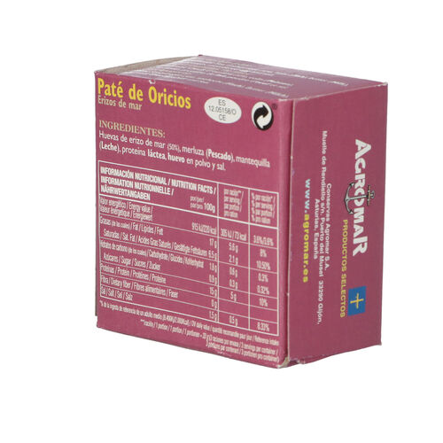 PATE AGROMAR ORICIOS LATA 100g image number