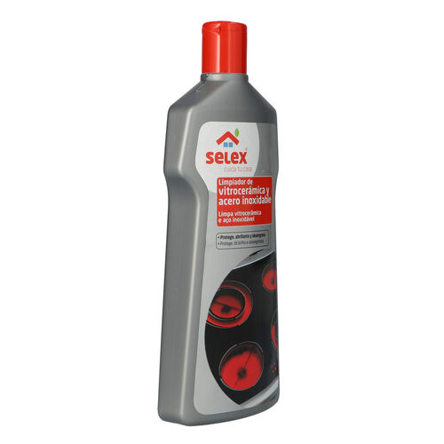LIMPIADOR DE VITROCERAMICAS Y ACERO INOXIDABLE SELEX 500ml image number