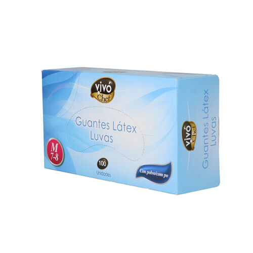 GUANTES LATEX VIVO CHEF TALLA MEDIANA 100uds image number