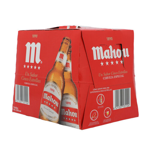 CERVEZA MAHOU 5 ESTRELLAS 12x25cl image number