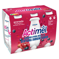 YOGUR LIQUIDO SABOR GRANADA Y ARANDANOS ACTIMEL 6x100g