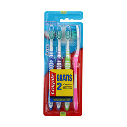 Cepillo dental COLGATE Extra clean pack 4