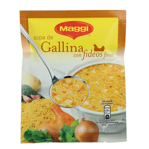 SOPA MAGGI GALLINA CON FIDEOS SOBRE image number