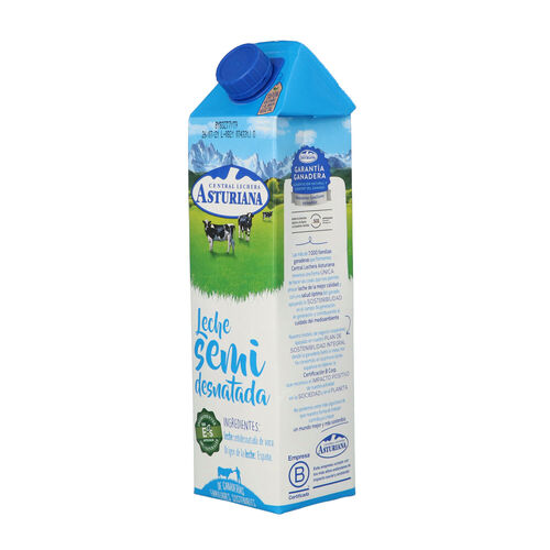 LECHE SEMIDESNATADA CENTRAL LECHERA ASTURIANA 1L image number