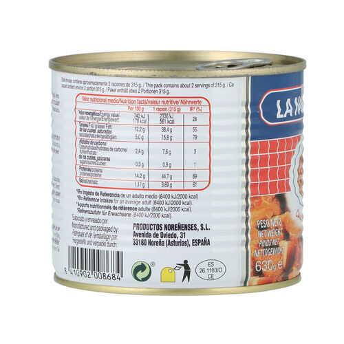CALLOS JAMON NOREÑENSE 2 RACIONES 620g image number