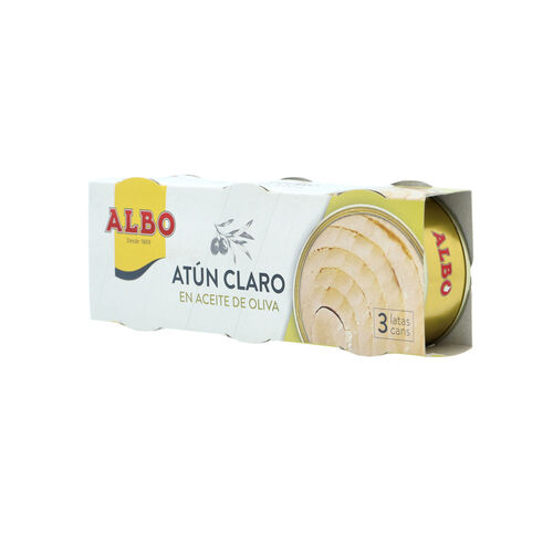 At&uacute;n claro en aceite de oliva ALBO 3x92g image number