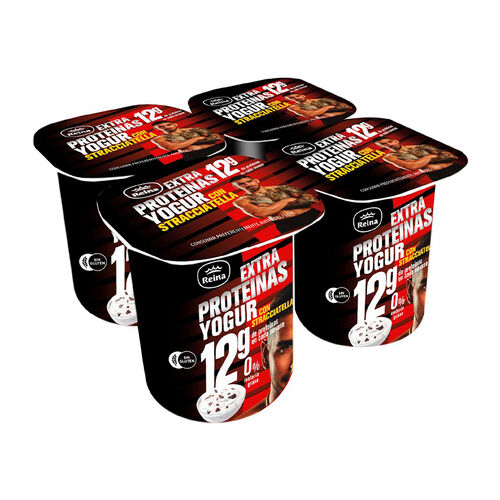 Yogur con Stracciatella Extra prote&iacute;nas REINA 4x120g image number