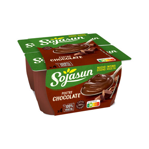 POSTRE CHOCOLATE SOJASUN 4x100g image number
