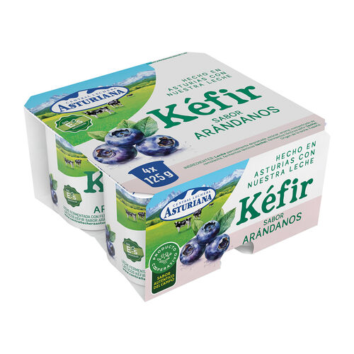Kéfir sabor arándanos Central Lechera ASTURIANA 4x125g image number