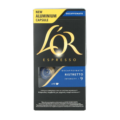 Caf&eacute; Ristretto descafeinado LOR 10 c&aacute;psulas image number