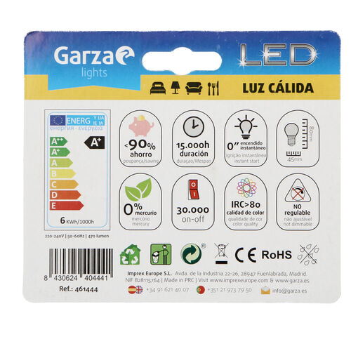 Bombilla CEGASA led esf 54w e27 calida image number
