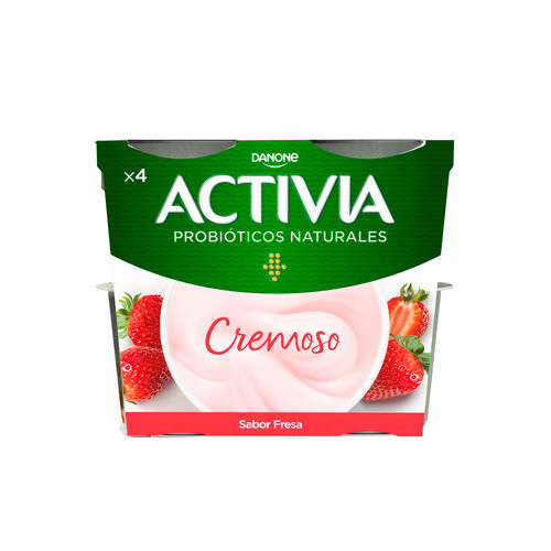 Yogur cremoso con fresa ACTIVIA 4x115g image number