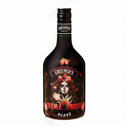 LICOR CREMA DE FRESA CON AGAVE GREENER´S 70cl image number
