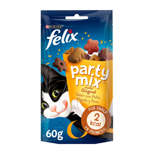 Snack premio para gato adulto Party Mix Original FELIX 60g image number