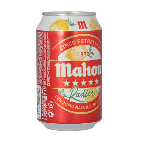 CERVEZA MAHOU RADLER LATA 33cl image number