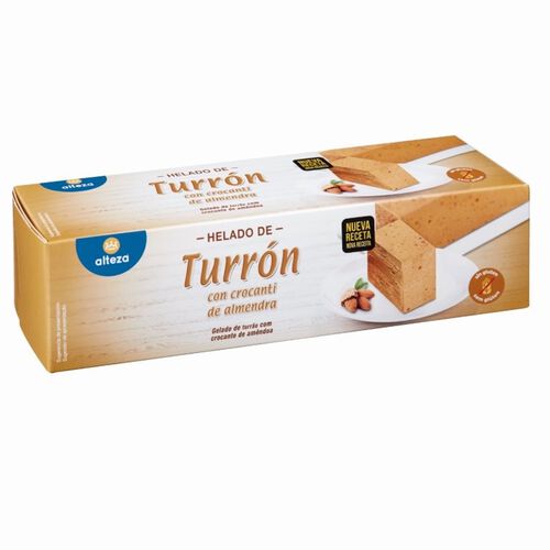 Helado tarrina de turr&oacute;n con crocanti de almendra ALTEZA 1L image number