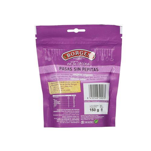PASAS SIN PEPITA BORGES 150g image number
