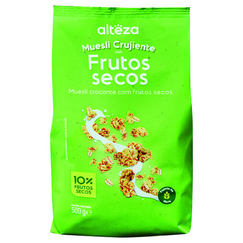 Cereales muesli crujiente con frutos secos ALTEZA 500g image number