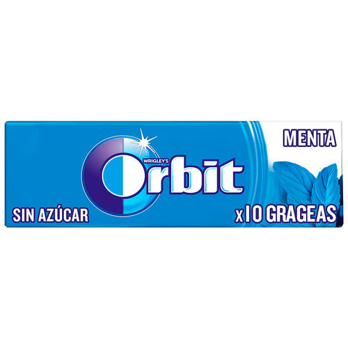CHICLE SIN AZUCAR MENTA ORBIT 10 GRAGEAS image number