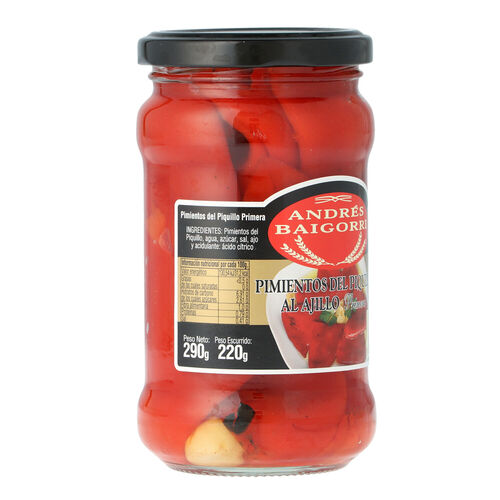 PIMIENTOS PIQUILLO AL AJILLO  BAIGORRI 290g image number