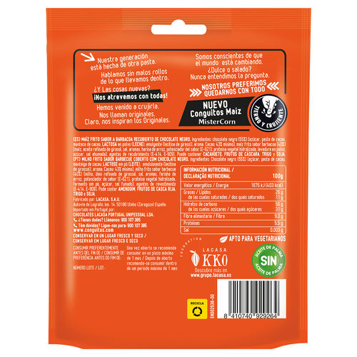 Ma&iacute;z recubierto de chocolate negro CONGUITOS MISTERCORN 110g image number