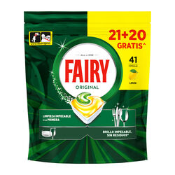 Lavavajillas Original lim&oacute;n FAIRY 21+20 c&aacute;psulas