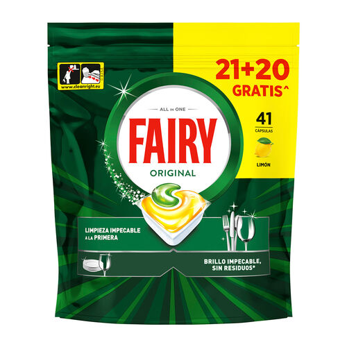 Lavavajillas Original lim&oacute;n FAIRY 21+20 c&aacute;psulas image number