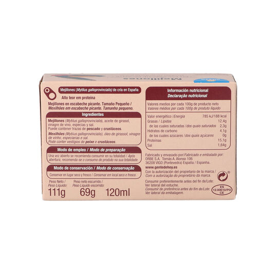 MEJILLON PICANTE ALTEZA 14/18 111g image number