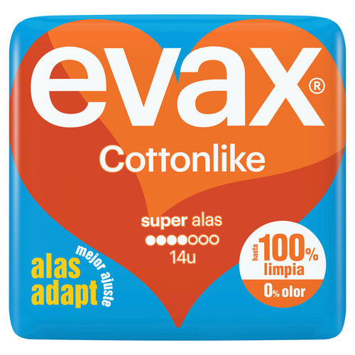 COMPRESA COTTONLIKE SUPER ALAS EVAX 14uds image number
