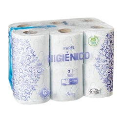 Papel higi&eacute;nico 3 capas SELEX 12uds