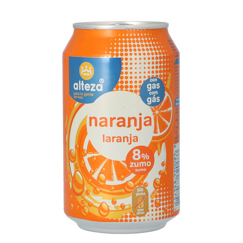 REFRESCO NARANJA 8% ZUMO ALTEZA LATA 33cl image number