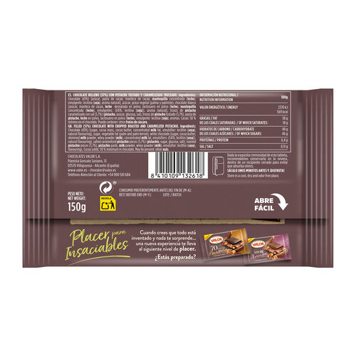 Chocolate relleno Puro Pistacho VALOR 150g image number