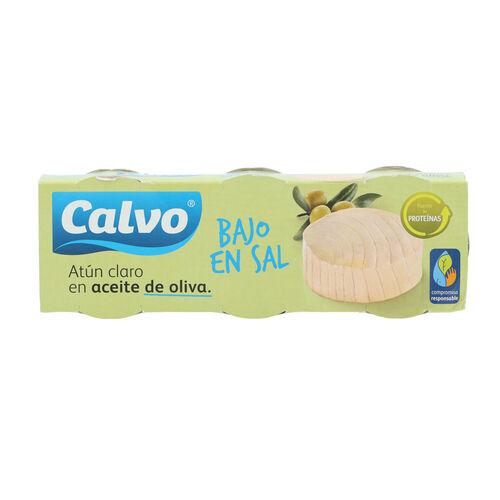 ATUN CLARO CALVO BAJO SAL OLIVA PACK 3x65g image number