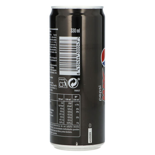 PEPSI MAX ZERO LATA 33cl image number