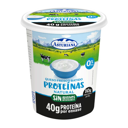 Queso fresco batido proteinas Natural ASTURIANA 400g image number
