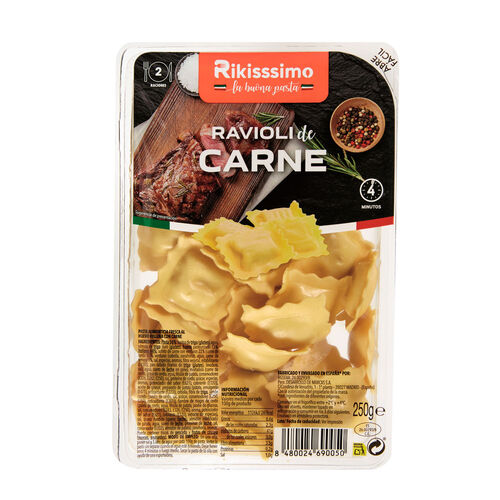 Pasta fresca ravioli de carne RIKISSSIMO 250g image number