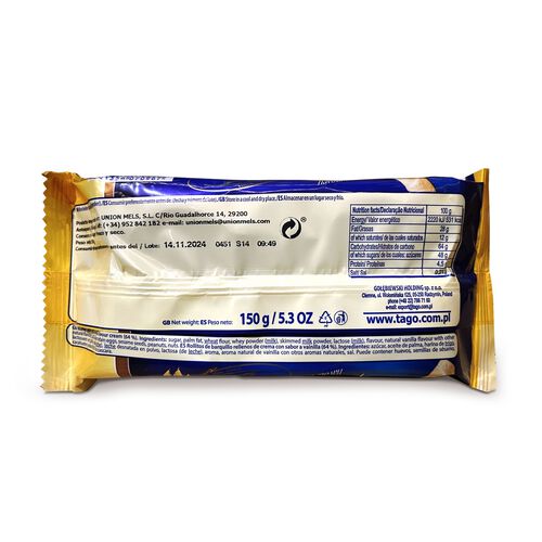 WAFER ROLLS VAINILLA TAGO 150g image number