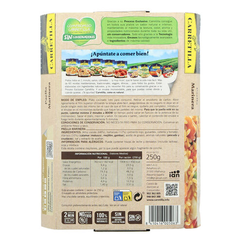 PAELLA MARINERA CARRETILLA 250g image number