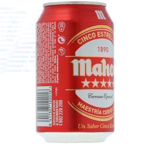 CERVEZA MAHOU 5 ESTRELLAS 33cl image number