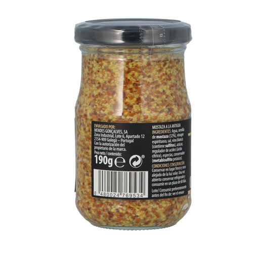 Salsa de mostaza a la Antigua Dijon DELEITUM 190g image number