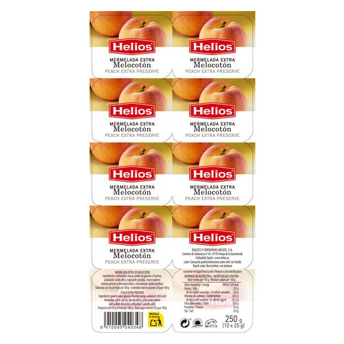MERMELADA HELIOS MELOCOTON 25g PACK 10 image number