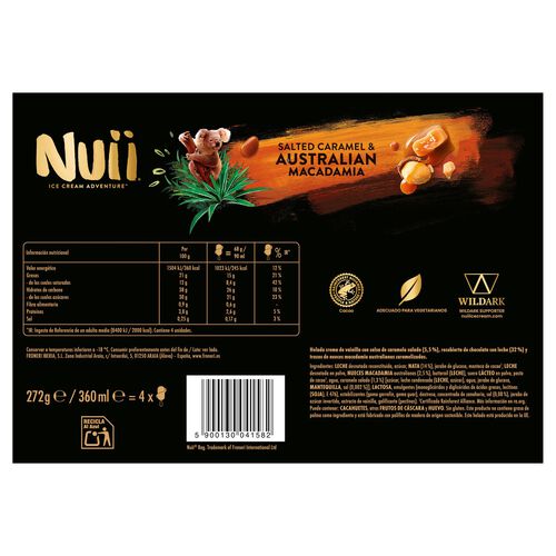 HELADO SABOR CARAMELO SALADO Y NUECES NUII 3+1 GRATIS image number