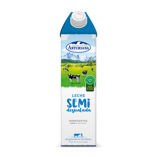 Leche semidesnatada Central Lechera ASTURIANA 1L image number