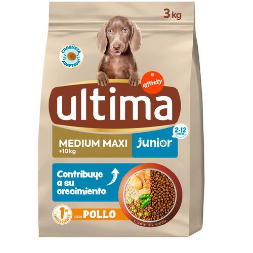 Comida seca para perro junior con pollo pienso ULTIMA 3kg image number