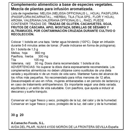 Infusi&oacute;n Dormir ALTEZA 20uds image number