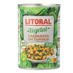 Garbanzos con espinacas LITORAL 425g