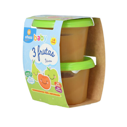 Tarrito 3 frutas ALTEZA pack 2x200g image number