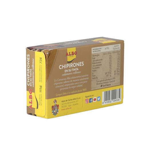 Chipir&oacute;n relleno en su tinta ALBO 112g image number