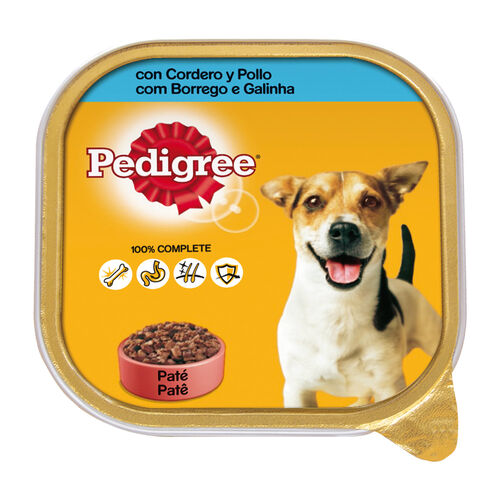 Comida h&uacute;meda para perro adulto pat&eacute; con cordero y pollo PEDIGREE 300g image number