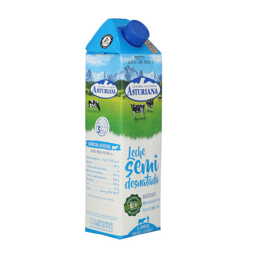 LECHE SEMIDESNATADA CENTRAL LECHERA ASTURIANA 1L image number